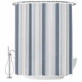 thumbnail image 2 of Blue Beige Waterproof Fabric Shower Curtain,Modern Abstract Gradient Vertical Stripes Waterproof Fabric Shower Curtain for Bathroom Curtains Bathtubs Shower Curtains with 12 Hooks Standard 72x72, 2 of 8