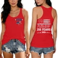 thumbnail image 3 of Sewkxo 4th of July Independence Day Tank Top Women's 250 Anniversary USA Patriotic Crew Neck American Flag Print Tank Top,Red 2XL, 3 of 5