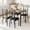 Retro color, variant on Modern 5-Piece Dining Table and Chairs Set for 4 – Space-Saving Rectangular Dinette – Upholstered Seats – Ideal for Small Kitchens & Dining Rooms – Grey