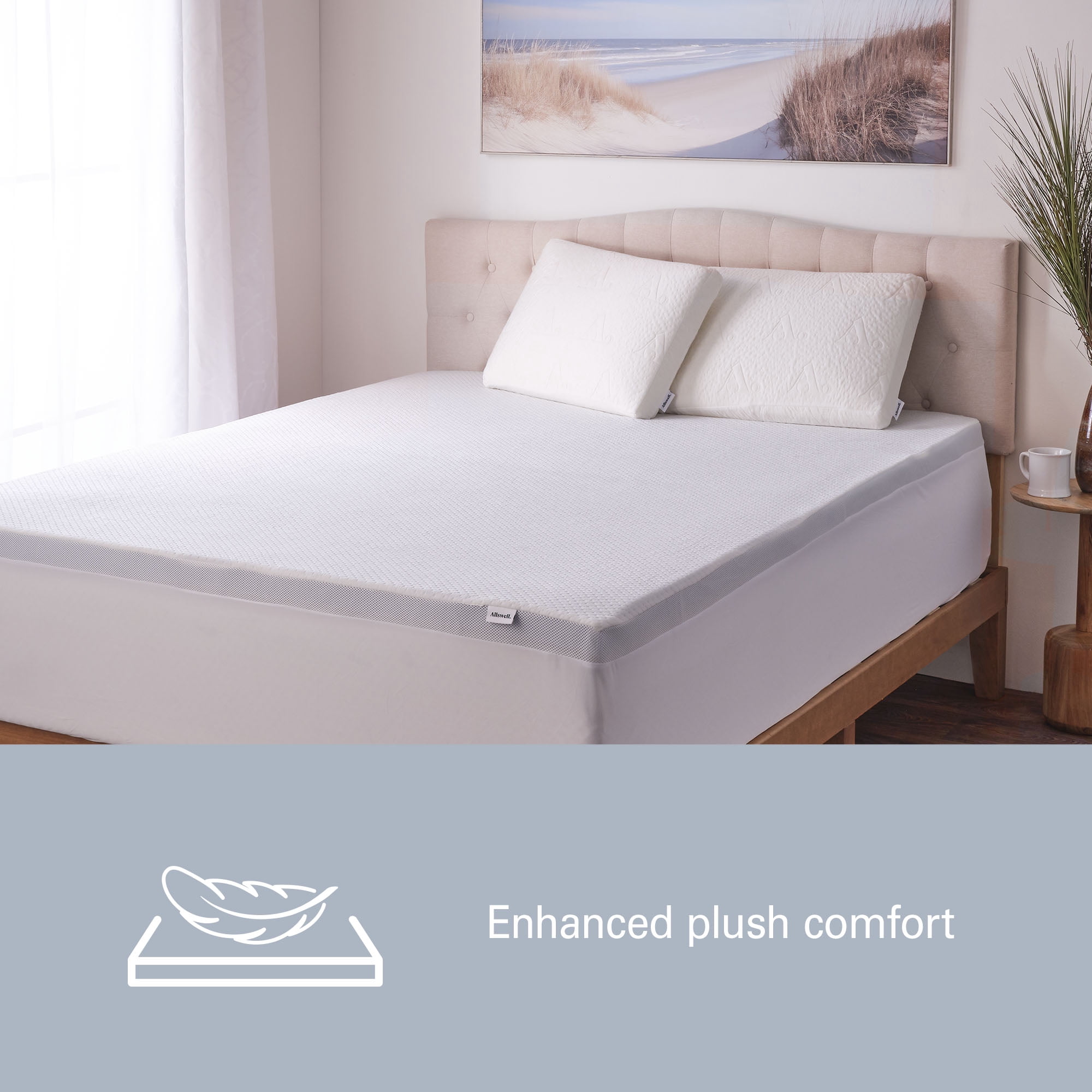 Allswell 2" Mattress Topper Featuring Tranquility Foam, Queen