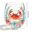 thumbnail image 2 of Stemless Wine Glasses Set Of 6,Stemless Wine Glasses Set 4,Seaside Pattern Clear Stemless Wine Tumblers Tropical Summer Cocktail Cups(A4IN), 2 of 5