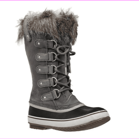 Sorel Women's Faux fur cuff construction removable Boots 7/Quarry/Black