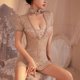 thumbnail image 3 of Gibobby Lencería sexy para mujer, Día de San Valentín Mujeres Lencería Cheongsam Traje Anime Traje Sexy(Gris,Talla única), 3 of 5