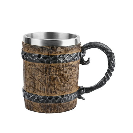 

Party Whiskey Beer Mug Bucket Shaped Water Cup Bar Decor Retro Resin Drinking