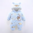 thumbnail image 2 of Hpapadks Baby Romper Winter Thick Warm Long Sleeve Cute Cartoon Sheep Jumpsuit Snowsuit Baby Bodysuit Light Blue 6 Months-9 Months, 2 of 3