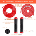 thumbnail image 2 of Weighted - Thick Weight Rope Aluminum Handles, Skipping Rope for Adults Workout Fitness Exercise - black, 2 of 5