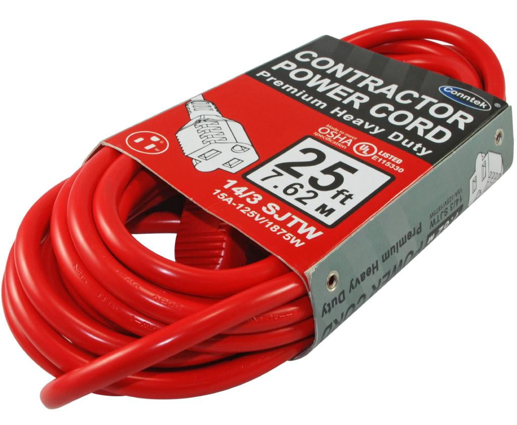 Outdoor Extension Cord 50 FT Waterproof, 14/3 Gauge Heavy Duty 3 Prong Extension Cord, 15A 1875W SJTW, ETL Listed, Great for Garden and Home