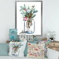 thumbnail image 3 of Designart 'Merry Christmas Bouquet In Transparant Jar' Traditional Framed Art Print, 3 of 4