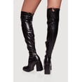 thumbnail image 3 of Women's Trendy Square Toe Block Heel Over The Knee Boots, 3 of 3