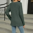 thumbnail image 3 of Plebaso Women's Tunic Tops with Leggings Knit Long Sleeve Shirts Lightweight Pullover Sweater with Buttons, 3 of 8