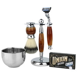 Union Razors 5 Piece Shaving Gift Set Tiger Eye