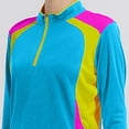 thumbnail image 4 of MHFRRA Camiseta de Manga Larga con Protección Solar para Mujer, Ligera, de Secado Rápido, para deportes Al Aire Libre, Senderismo y Montañismo. Azul Cielo, 4 of 5