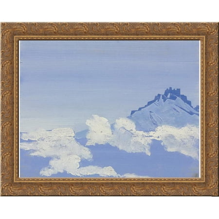 Castles of King Gesar 24x20 Gold Ornate Wood Framed Canvas Art by Nicholas Roerich