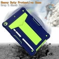 thumbnail image 4 of iPad 10.2 2020/2019 Case, Dteck iPad 8th Generation Case, iPad 7th Generation Case, Heavy Duty Shockproof Rugged High Impact Protective Case for iPad 10.2 inch 2020/2019, Navy + Green, 4 of 4