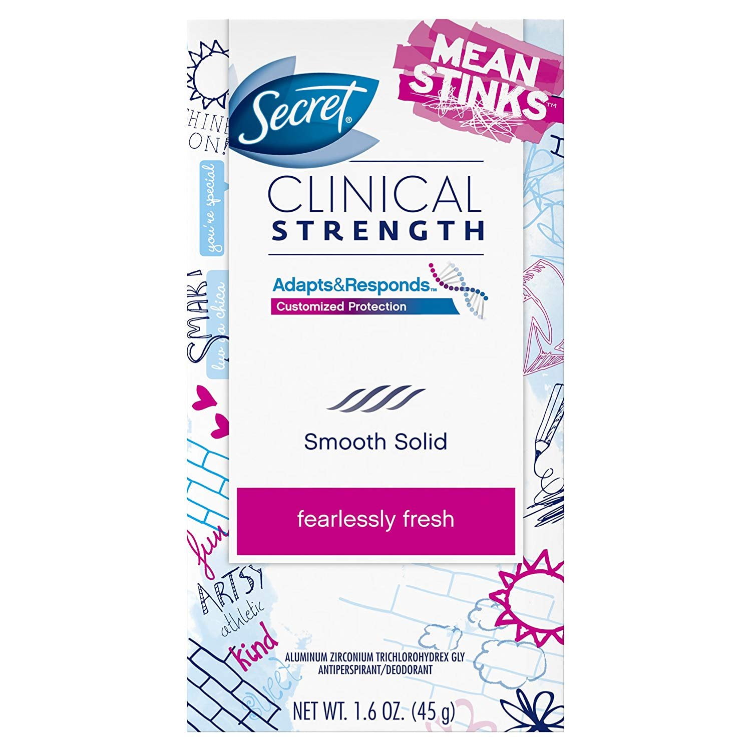 Secret Antiperspirant and Deodorant for Women, Clinical Strength Smooth