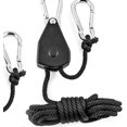 thumbnail image 3 of IGUOHAO 4pcs Heavy Duty Adjustable Rope Clip Hanger Reinforced Metal Internal Gears Ratchets for Growing Light Fixtures, 3 of 7