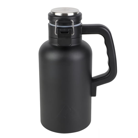 Ozark Trail 48oz Stainless Steel Insulated Growler, Leak-Proof Travel Bottle, Black