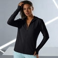 thumbnail image 4 of Women's Sun Protection Jacket Full Zipper Long Sleeve UV Hoodie Shirts Outdoor Athletic Jacket with Pocket Black XL(XL), 4 of 7