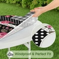 thumbnail image 5 of Pioneer Flower Floral Print Pattern Round Fitted Tablecloth with Elastic Edge,Dining Table Cover Waterproof,Outdoor Round Tablecloth for Camping,Dining,Indoor and Outdoor, 5 of 7