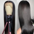 thumbnail image 5 of Guoxxzi Front Lace Wig Black Long Straight Hair Synthetic Fiber Wig 24 Inch, 5 of 9