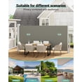 thumbnail image 3 of Auvent d'Intimité Rétractable – Écran Extérieur Double Face – Polyester 280 g Résistant à la Pluie et aux UV – Installation Rapide – Patio, Terrasse et Balcon – Pare-Soleil Gris - 71"x138 Pouces, 3 of 7