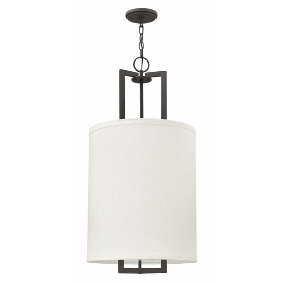 3 Light Large Drum Pendant In Transitional Style 16 Inches Wide By 32.75 Inches High-Buckeye Bronze Finish Hinkley Lighting 3205Kz