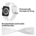 thumbnail image 3 of WFEAGL Silicone Band Apple Watch Soft Silicone Replacement Sport Strap 38mm 40mm 41mm White, 3 of 5