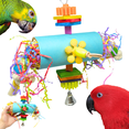 thumbnail image 6 of Bonka Bird Toys 2827 Gear Tube Foraging Bagel Chew Medium Parrot Cage Toy Pet, 6 of 7