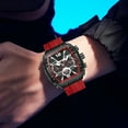 thumbnail image 4 of Reloj De Cuarzo Multifuncional Para Hombres Correa De Silicona Con Esfera Grande Reloj De Pulsera Resistente Al Agua Con Fecha Función Luminosa Reloj De Cuarzo Multifuncional De, 4 of 7