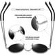 thumbnail image 4 of Gafas de sol redondas Vevor Polarizadas Metal clásico estilo hippie negro UV400, 4 of 5