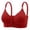 Red, variant on Front Closure Comfort Bra - Wireless Full Coverage Bralette for Older Women, Easy Hook Nursing Bra | Hontri | Womens Front Closure Bra Comfortable Underwear No Rims Convenient (Beige | 36)