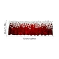 thumbnail image 3 of Christmas Window Curtains, Holiday Decorations, Festive Christmas Style Window Drapery for Home Decor, Polyester, Red White Gray, 137x45cm, 3 of 7