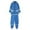 Blue, variant on Boys Girls Button Rain Jacket Hooded Windproof Raincoat Long Sleeve Hoodie Trench Pants Outfits,2 Years