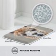 Bathroom Rugs Non Slip Washable Realistic Llama Portrait Kitchen Mats