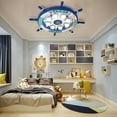 thumbnail image 2 of Modern Blue Ship Rudder Shape Ceiling Light Lamp Fixture Kid's Room Flush Mount, 2 of 8