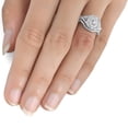 thumbnail image 4 of Edge Jewel 14K White gold Over Ring - Prong Set 2.1 Ct Round Cut Lab Created Diamond Ring - Simple Ring for Women's - Gorgeous Anniversary Gift for Women's - Split Shank Daily Wear Diamond Ring, 4 of 7