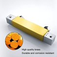 thumbnail image 3 of Grifo de baño de latón con botón de seguridad de 38 °C para un control preciso de la temperatura en el baño Mezclador termostático de ducha cuadrado cromado, 3 of 5