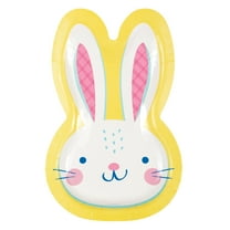 Eggcellent Easter Bunny Shaped 8.25" x 5.25" Plates, 8ct
