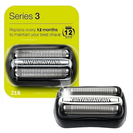 21B Electric Shaver Replacement Heads for Braun Series 3, Compatible with Braun Razors Models 3010s, 3040s, 3050cc, 3070cc,Black