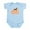 Sky Blue, variant on CafePress - Baby Monkey Body Suit - Baby Light Bodysuit, Size Newborn - 24 Months