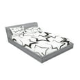 thumbnail image 2 of Ambesonne Black and White Fitted Sheet & Pillow Sham Set, Grunge Art Design, Queen, Charcoal Grey, 2 of 2