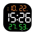 thumbnail image 4 of Reloj de pared digital con alarma electrónica de temperatura y humedad para oficina Baoblaze reloj digital de pared, 4 of 8
