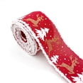 thumbnail image 2 of MesaSe Christmas Gift Box Ribbon Present Bag  Wrapping Ribbon Burlap Fabric Plush Decorative Band  Red, 2 of 9