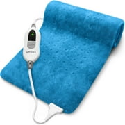 Geniani XL Heating Pad for Back Pain & Cramps Relief - Heat Pad for Neck, Shoulders, and Muscle Pain with Auto Shut off (12"24", Aqua Blue)