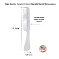 thumbnail image 3 of The Hair Doctor Detangle Comb with Wide-Spaced Rotating Teeth Reduces Hair Damage (White Sheen), 3 of 9
