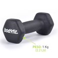 thumbnail image 3 of Pesa Mancuerna 1kg Bodyfit Neopreno BF-NEO01K-NEG, 3 of 4