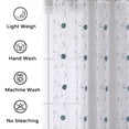 thumbnail image 6 of Semi Sheer Tier Curtains, Floral Embroidered Voile Grommet Light Filtering Curtain Drapes, 6 of 9