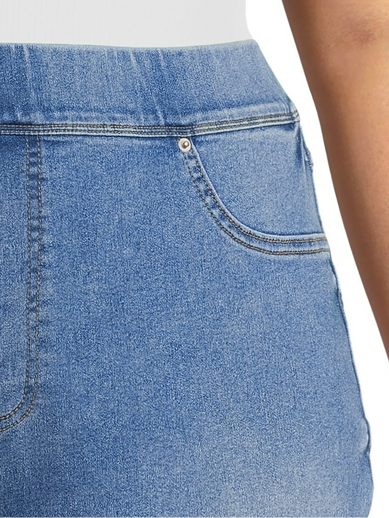 Jag Jeans Women's Plus Size On-The-Go Mid Rise Pull-On Skort - Legacy Twill