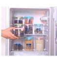 thumbnail image 6 of Transparent Airtight Food Storage Canisters - Stackable Kitchen Jars for Cereal, Coffee Beans and Keeping Pantry Staples Fresh Longer(Pink), 6 of 7