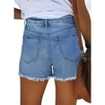 thumbnail image 3 of Orqqct Women Short Jeans High Waist Shorts Leisure Ripped Zipper Denim Pants, 3 of 4